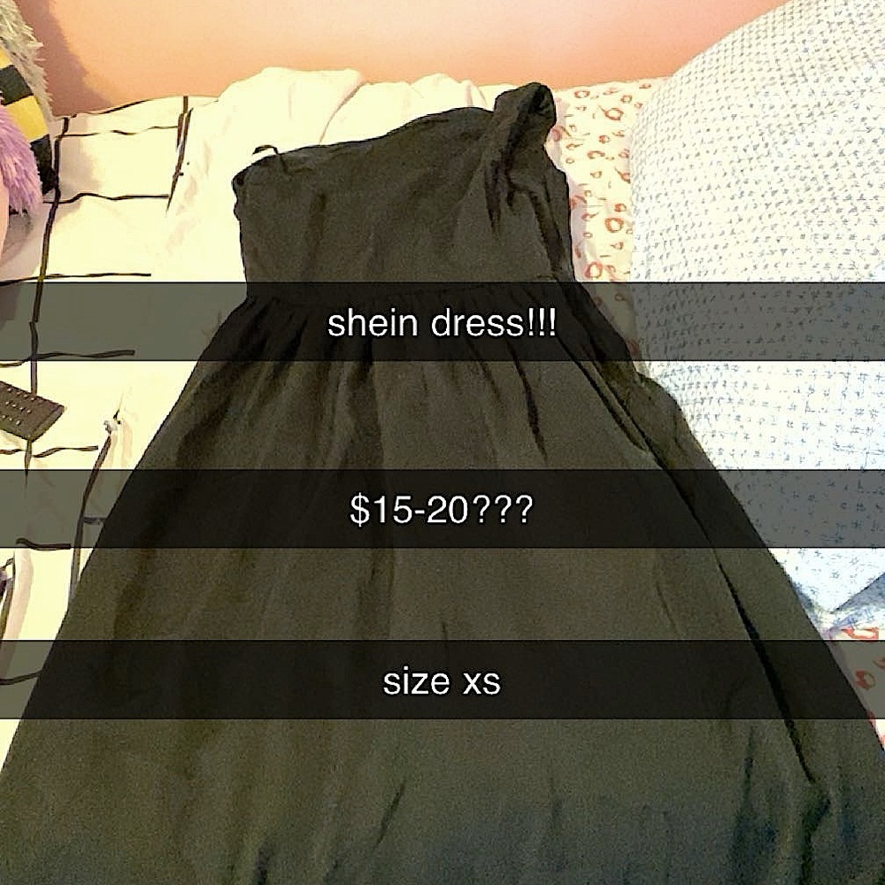 SHEIN Black dress one shoulder